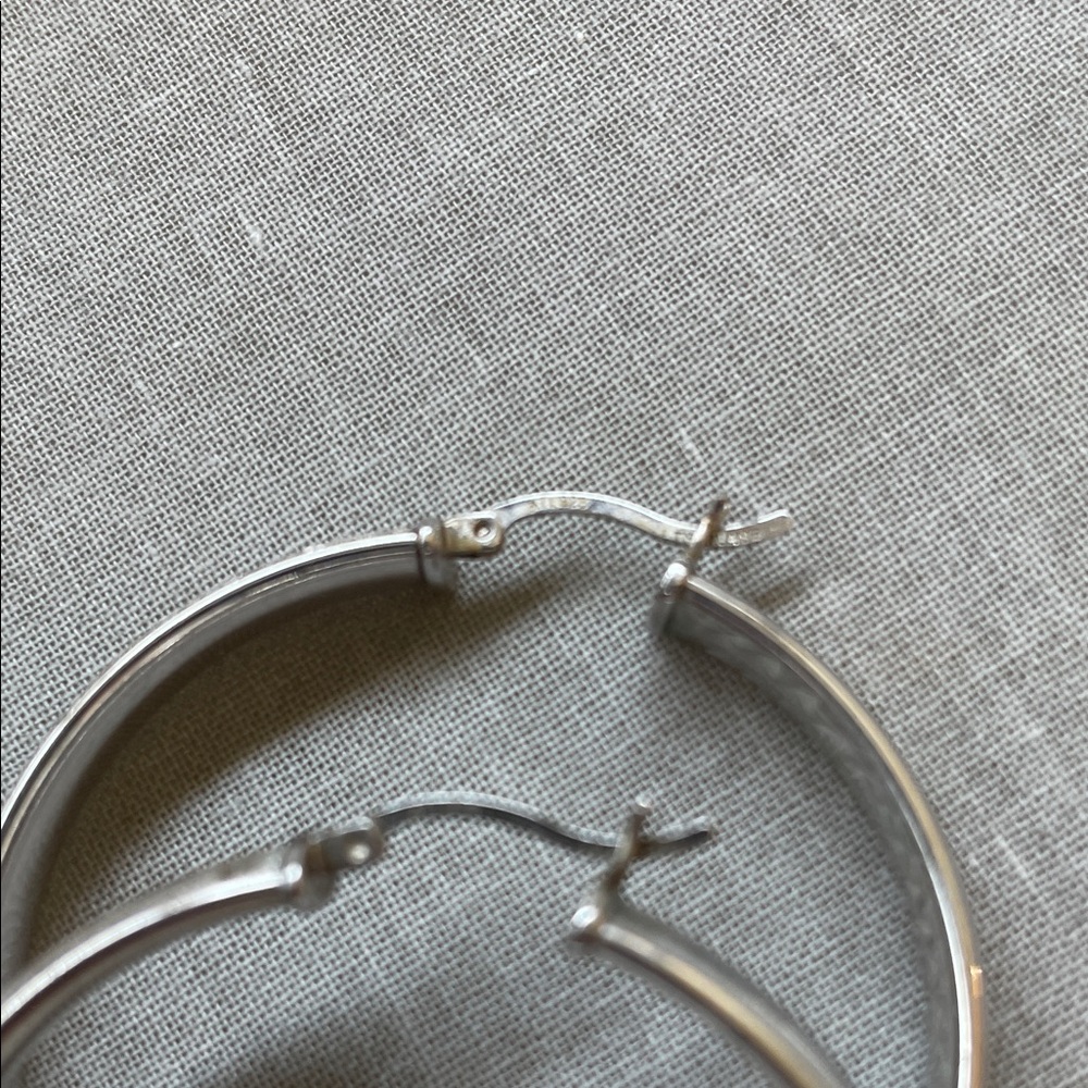 NWOT Sterling Silver Hoop Earrings - Picture 8 of 8